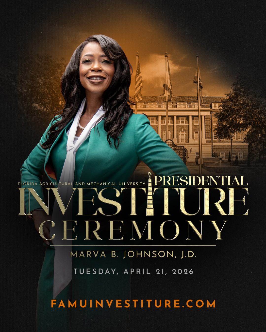 Presidential Investiture Flyer for President Marva B. Johnson J.D. 